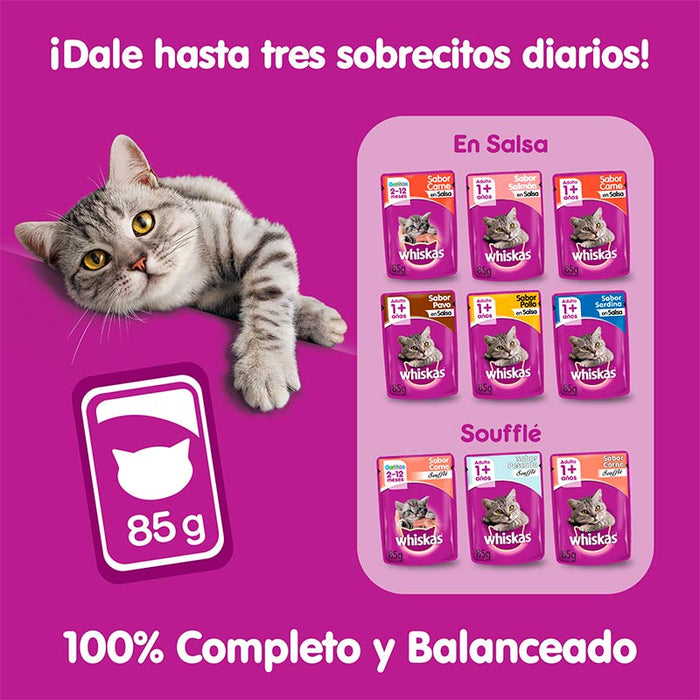 Sobre Carne en salsa Whiskas Alimento Húmedo - Gato Adulto