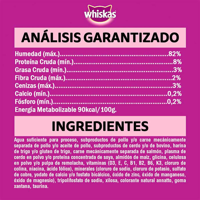 Sobre Salmón en salsa Whiskas Alimento Húmedo - Gato Adulto