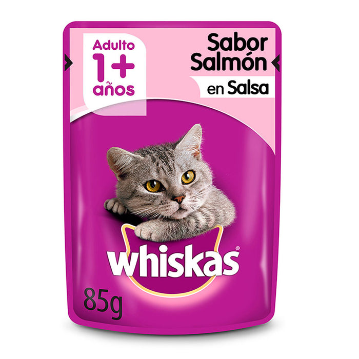 Sobre Salmón en salsa Whiskas Alimento Húmedo - Gato Adulto