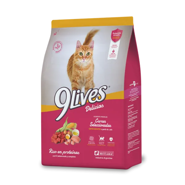 9 Lives Delicias Adulto Carne