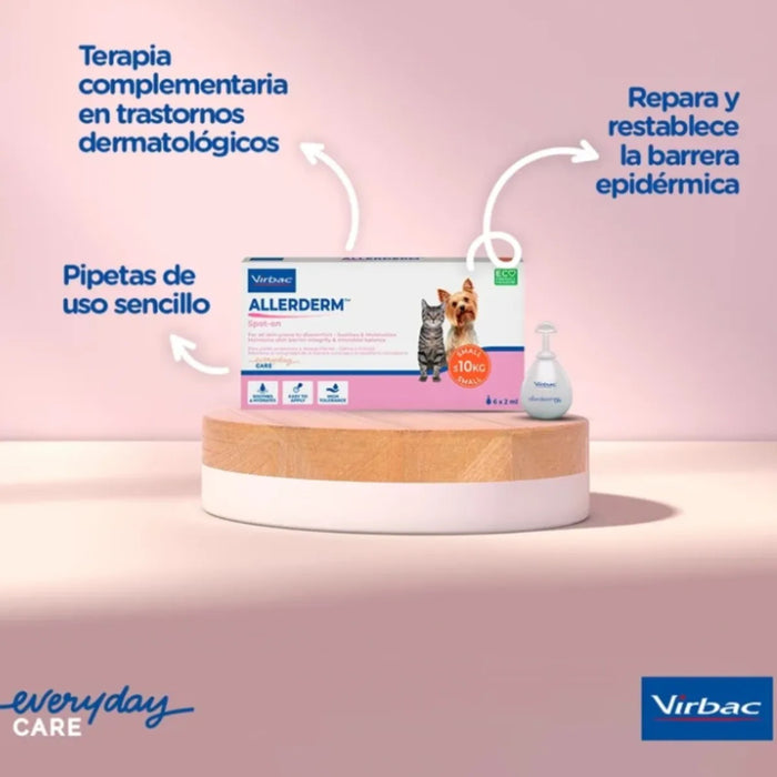 Allerderm Virbac Pipeta Dermatológica para Perros y Gatos