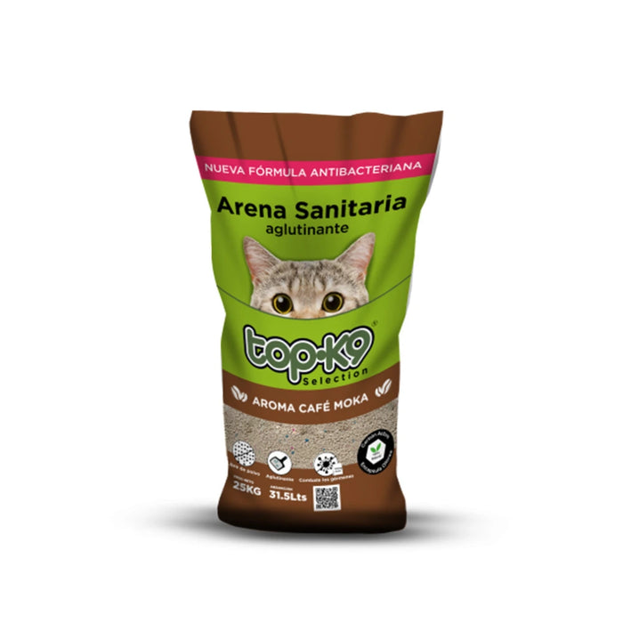 Arena Aglutinante Top k9 con Iones de Plata Aroma Café Moka