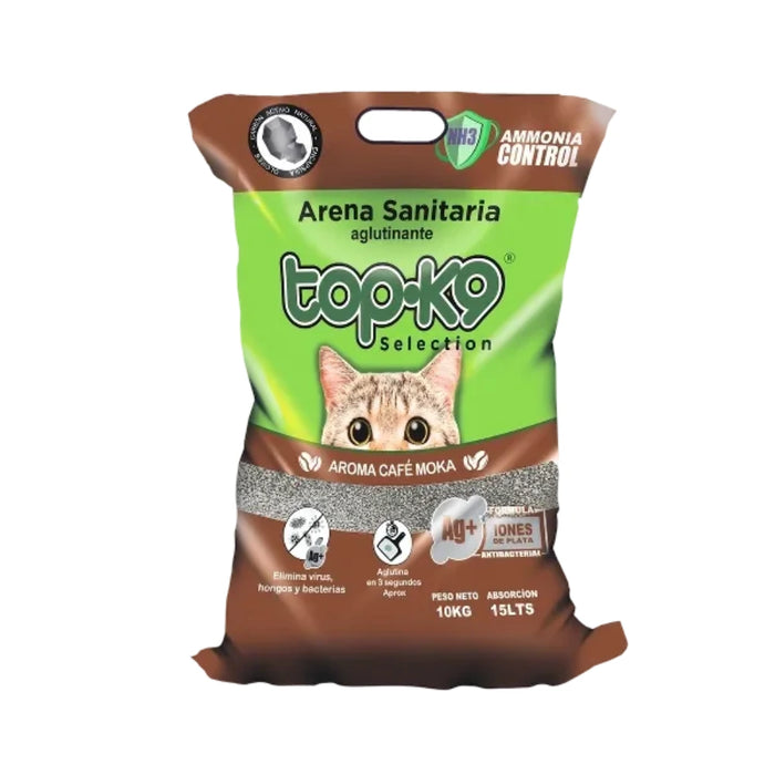 Arena Aglutinante Top k9 con Iones de Plata Aroma Café Moka