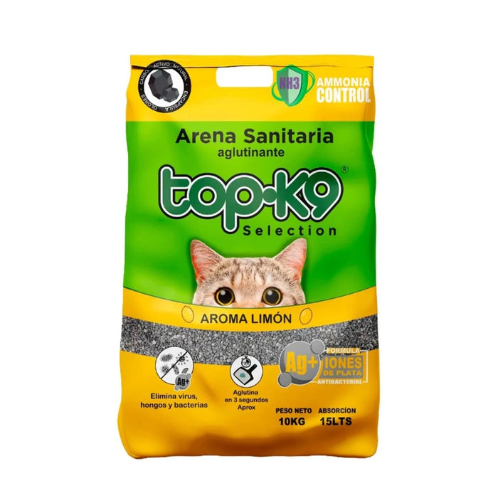 Arena Aglutinante Top k9 con Iones de Plata Aroma Limón