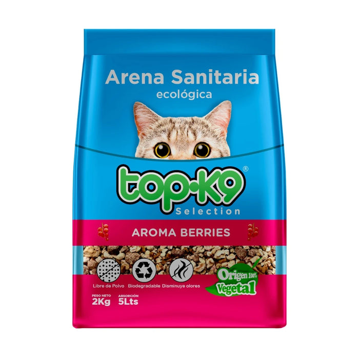 Arena Sanitaria Ecológica Top K9 Aroma Berries