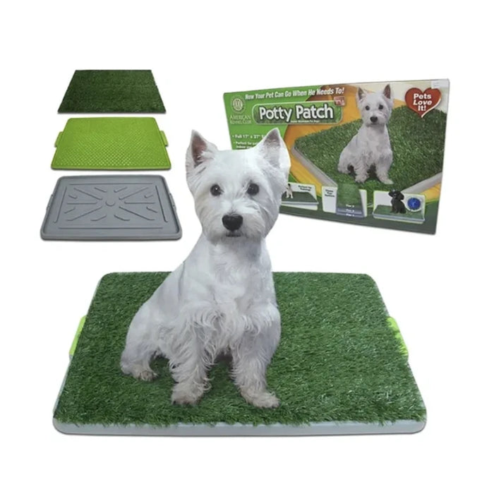 Baño Sanitario Ecológico con Pasto Sintético 68x44cm - Potty Patch