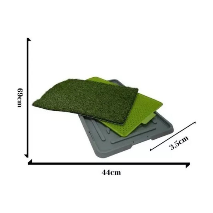 Baño Sanitario Ecológico con Pasto Sintético 68x44cm - Potty Patch