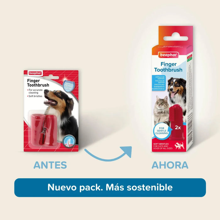 Beaphar Cepillo Dental de Dedo para Perros y Gatos