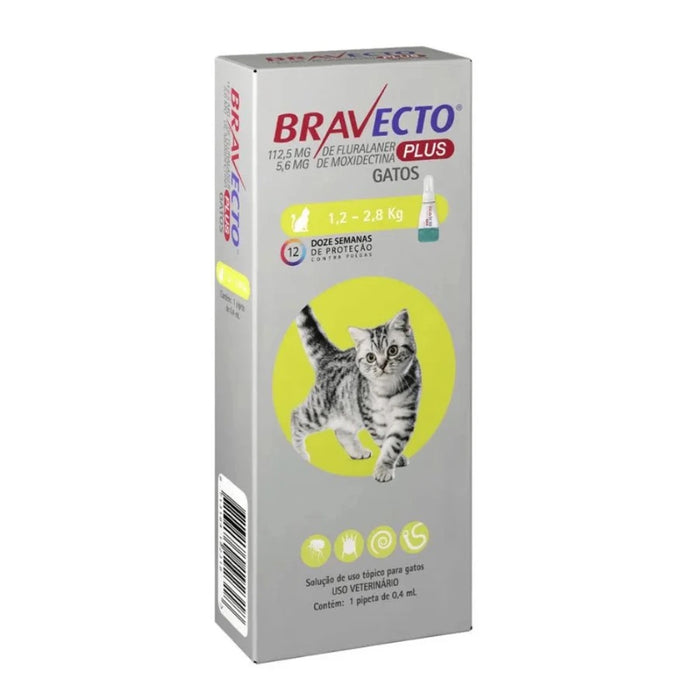 Bravecto 3 Meses Gato entre 1.2 a 2.8 kg