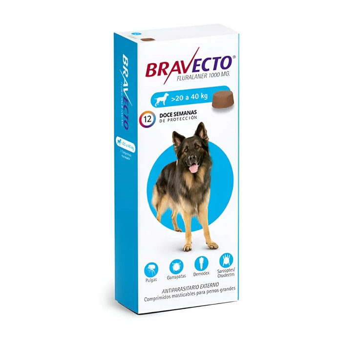 Bravecto 3 Meses Perro 20kg - 40kg