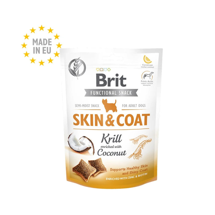 Brit Care Functional Snack Skin & Coat, Kril y Coco para Perros