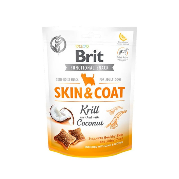Brit Care Functional Snack Skin & Coat, Kril y Coco para Perros