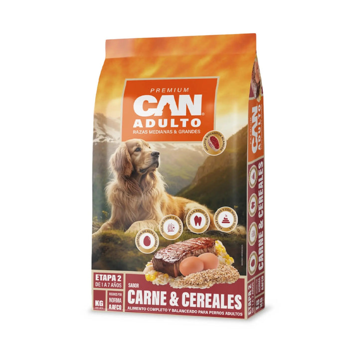 Can Adulto, carne y arroz