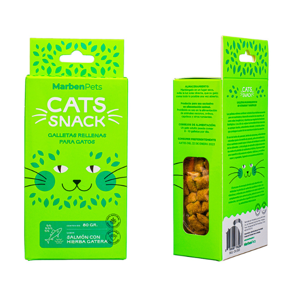 Cats Snack Galletas Sabor Salmón y Hierba Gatera