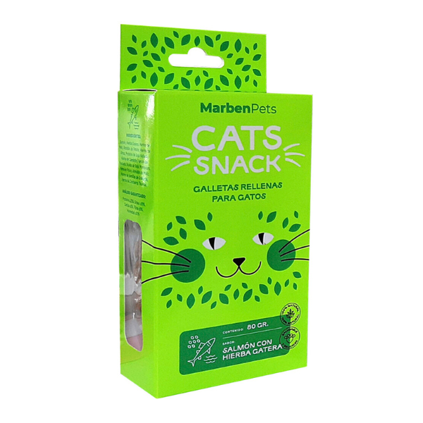 Cats Snack Galletas Sabor Salmón y Hierba Gatera