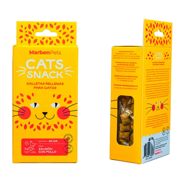 Cats Snack Galletas Sabor Salmón con Pollo