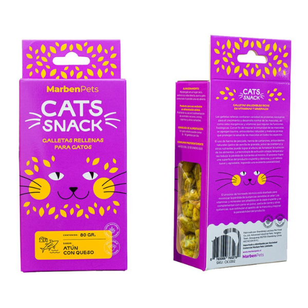 Cats Snack Galletas Sabor Atún con Queso