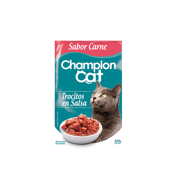 Sobre Champion Cat Trocitos en salsa Sabor Carne