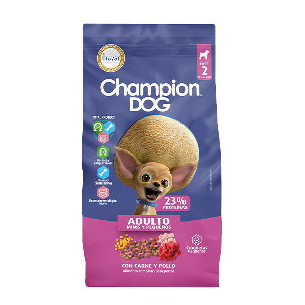 Champion Dog Adulto Raza Pequeña, Carne y Pollo | Bodega de la Mascota