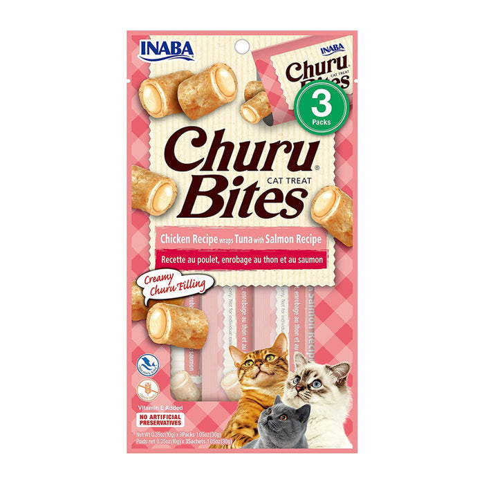 Churu Bites de Pollo con Salmón 3 Tubos