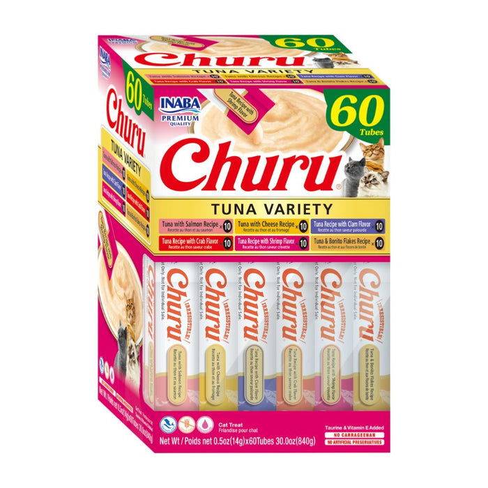Churu Snack Gato Mix Sabor Atun, 60 Tubitos
