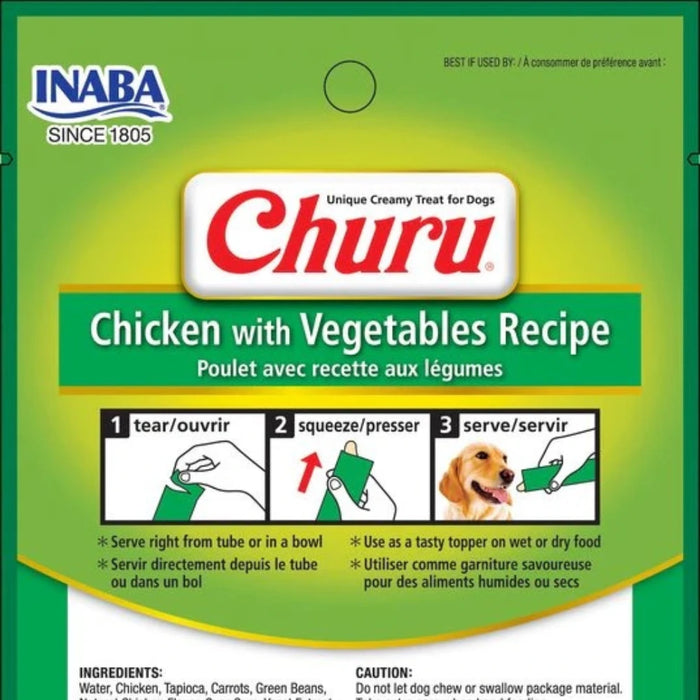 Churu para Perro, sabor Pollo con Vegetales 8 Unidades