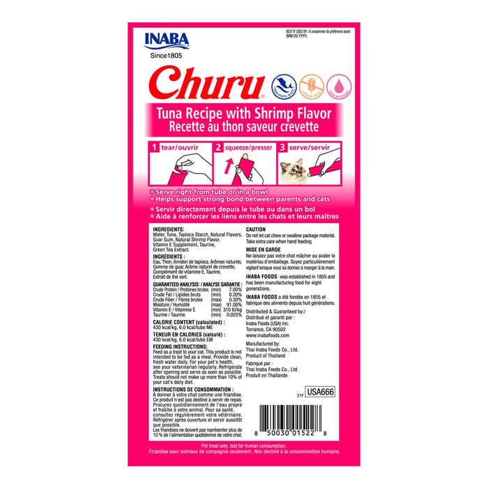 Churu para gato, sabor Atún con Camarón