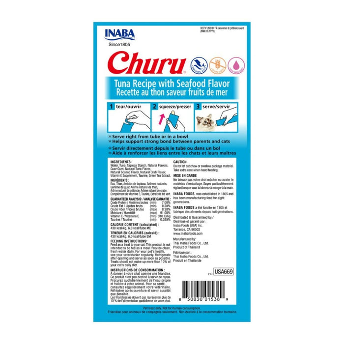 Churu para gato, sabor Atún con Mariscos