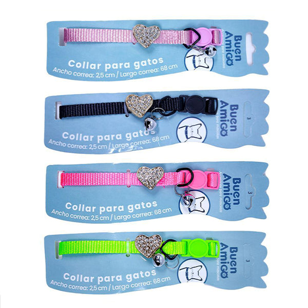 Collar Nylon para gatos Buen Amigo - Talla XS