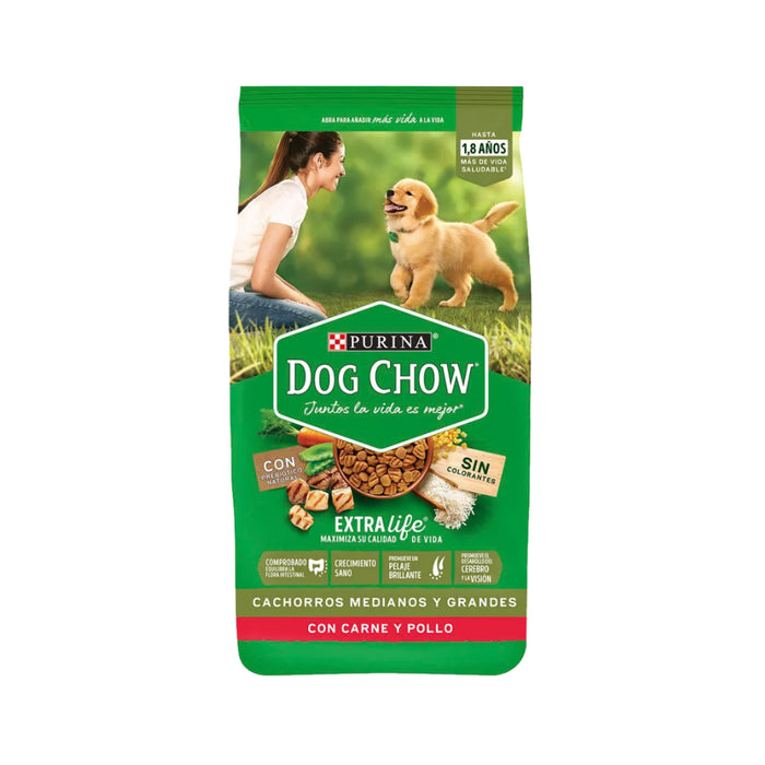 Dog Chow Carne y pollo para perros cachorros medianos y grandes