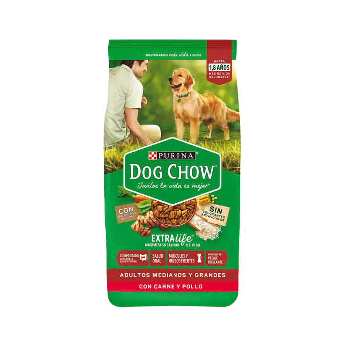 Dog Chow adultos medianos y grandes, sabor carne y pollo