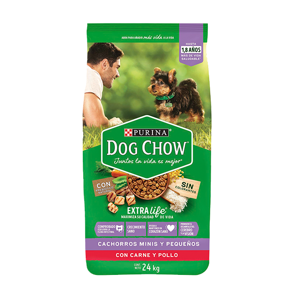 Dog Chow Carne y pollo para perros cachorros Minis y Pequeños