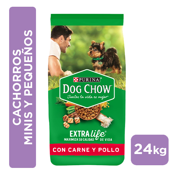 Dog Chow Carne y pollo para perros cachorros Minis y Pequeños