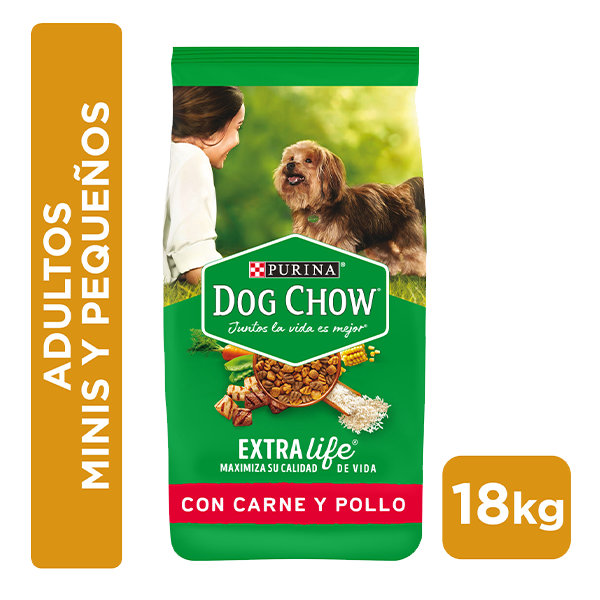 Dog Chow Carne y pollo para perros adultos minis y pequeños