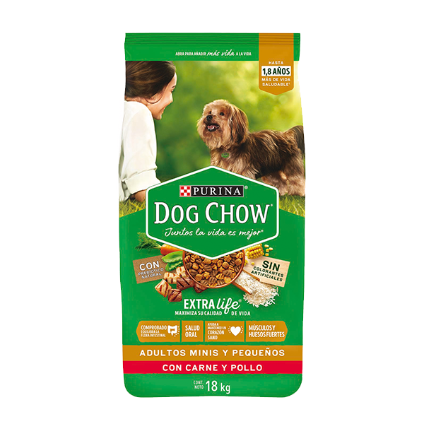 Dog Chow Carne y pollo para perros adultos minis y pequeños