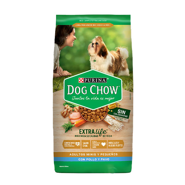 Dog Chow Pollo y pavo para perros adultos Minis y Pequeños