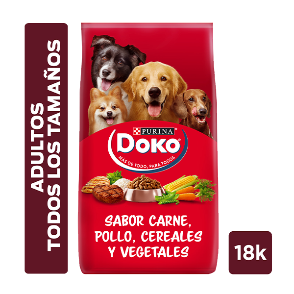 Doko Carne, Pollo, Cereales y Vegetales para perros adultos