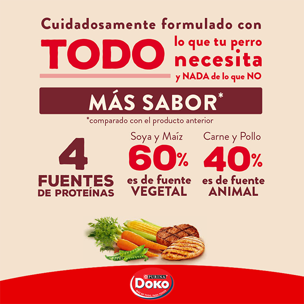 Doko Carne, Pollo, Cereales y Vegetales para perros adultos