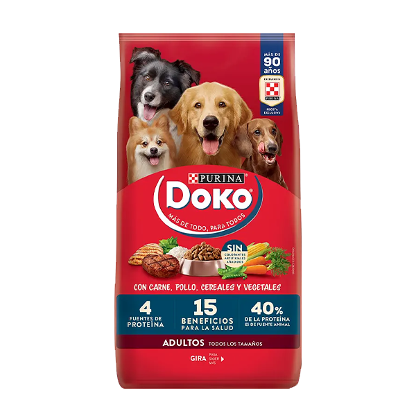 Doko Carne, Pollo, Cereales y Vegetales para perros adultos