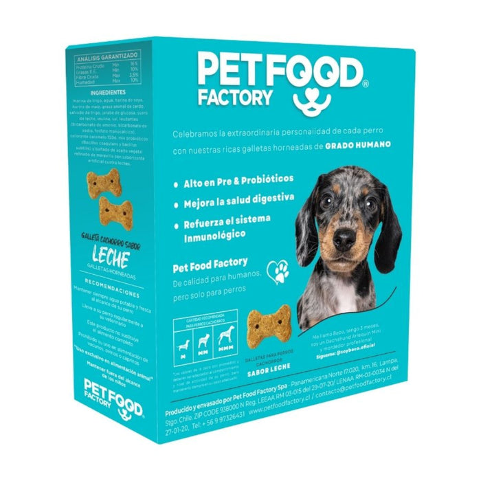 Galletas horneadas para Cachorros Sabor Leche Pet Food Factory