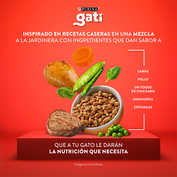 Gati Adultos sabor Carne y Pollo a la Jardinera