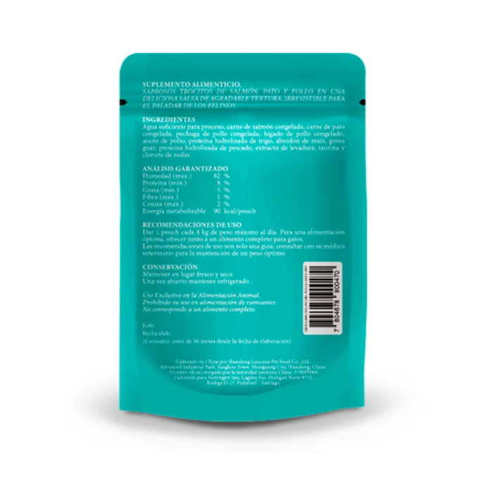 Gerolamo Alimento Humedo para Gatos Sabor Salmón, Pato y Pollo