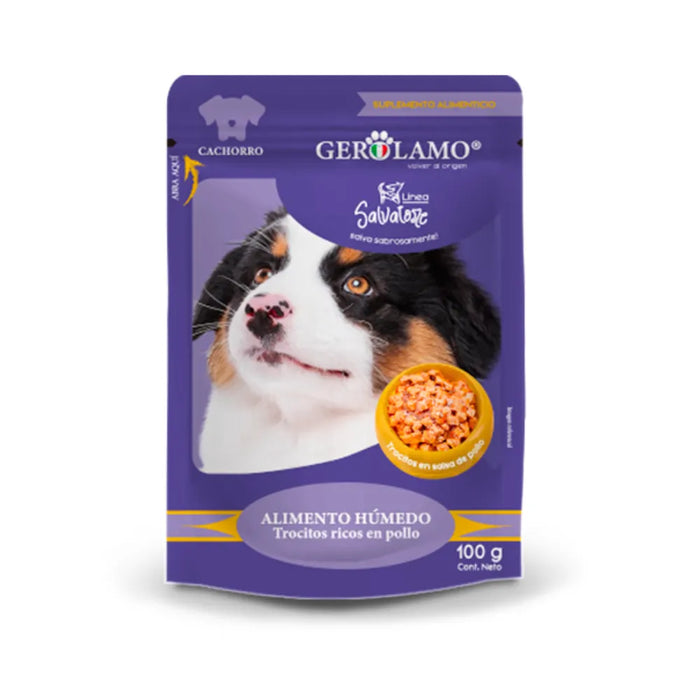 Gerolamo Alimento Humedo para Cachorros Sabor Pollo