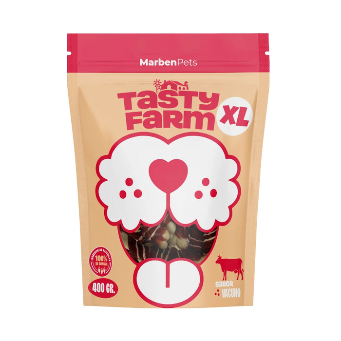Huesos de Calcio Envuelto en Vacuno 400g Tasty Farm