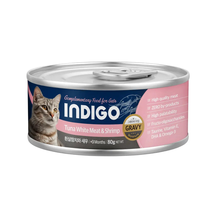 Indigo Lata Gato Atún con Camarón