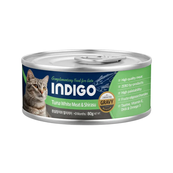 Indigo Lata Gato Atún con Shirasu