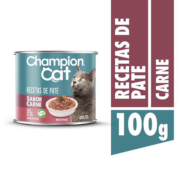 Lata Champion Cat Paté Carne 315g