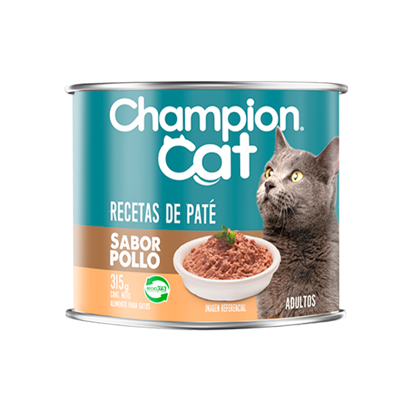 Lata Champion Cat Paté Pollo, 315g