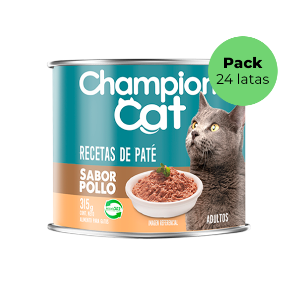 Lata Champion Cat Paté Pollo, 315g