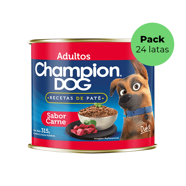 Lata Champion Dog Paté Sabor Carne, 315g